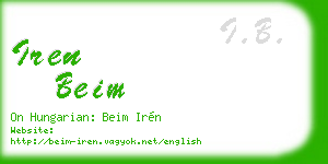 iren beim business card
